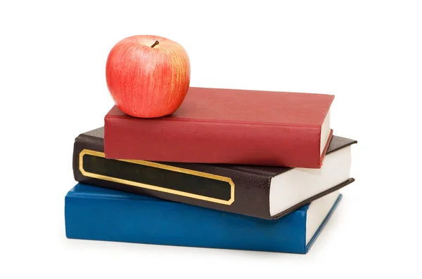 Concepto de regreso a la escuela con manzana — Foto de Stock