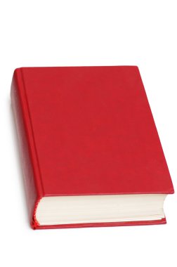üzerinde beyaz izole kırmızı kitap