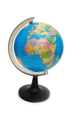 Globe isolated on the white clipart