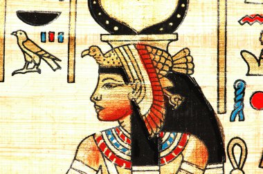 Close up of the ancient egyptian papyrus clipart