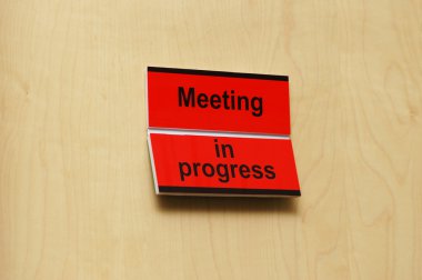 Meeting room with label clipart