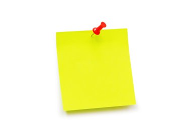 Yellow sticker note isolated clipart