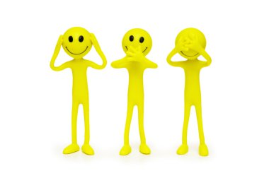 Smilies that speak, hear and see no evil clipart