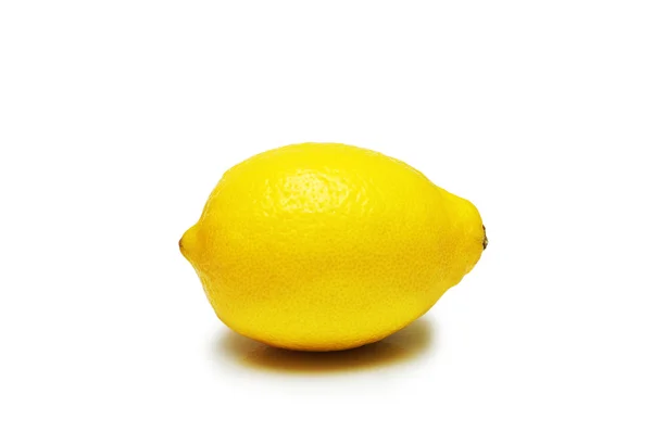 Üzerinde beyaz izole sarı limon — Stok fotoğraf