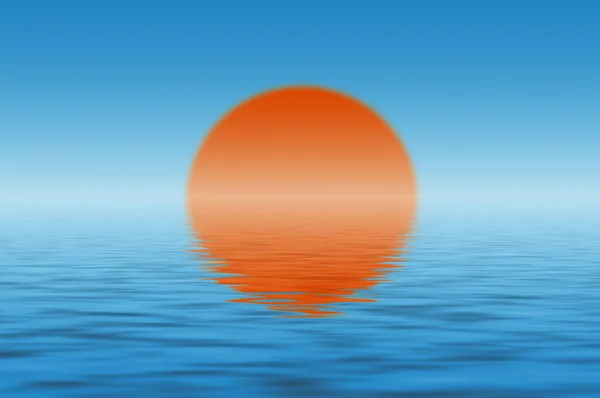 海面上的太阳 — 图库照片