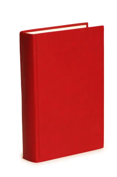 赤い本、白で隔離されます。 — ストック写真