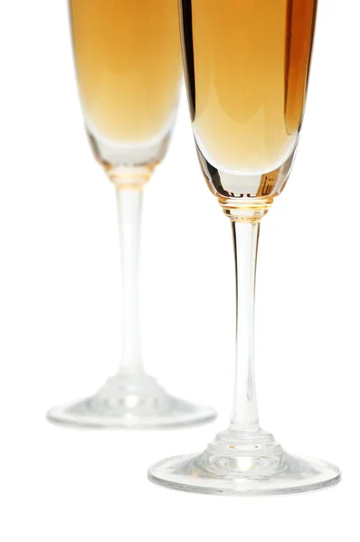 Two glasses of wine isolated — Stock Photo, Image