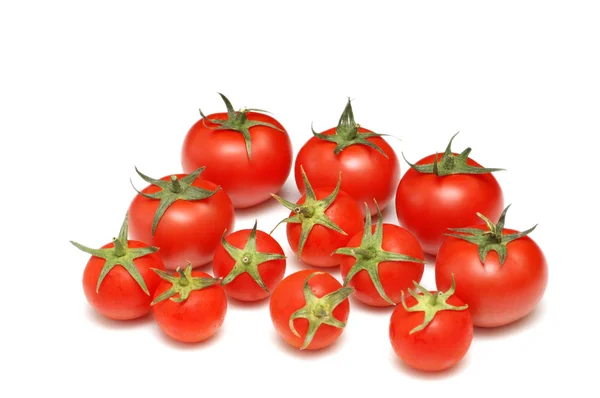 Mnoho rajčata izolovaných na bílém — Stock fotografie