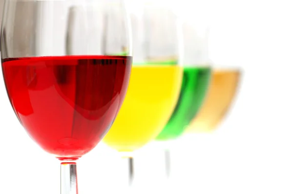 Liquori a quattro colori isolati — Foto Stock