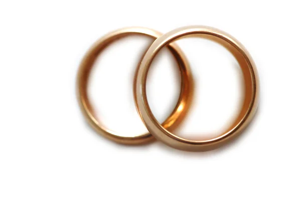 Anéis de casamento em branco — Fotografia de Stock