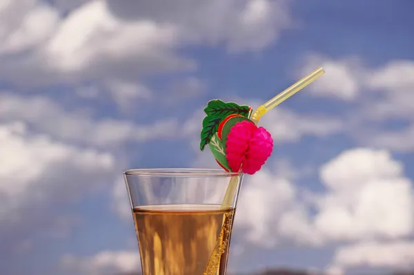 stock image Cocktail with drinking straw