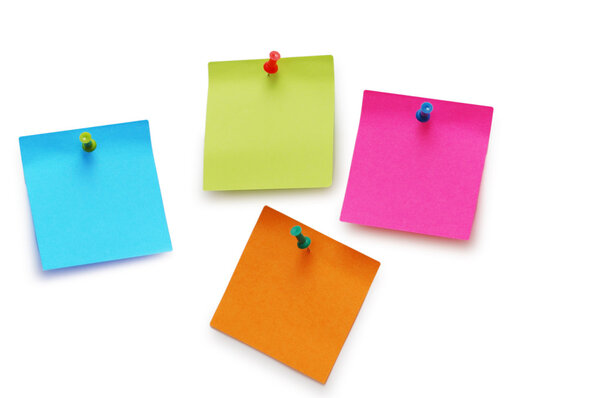 Заметки Стикера изолированы на белом
