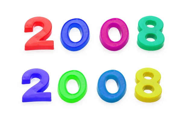 "2008 "номера изолированы — стоковое фото