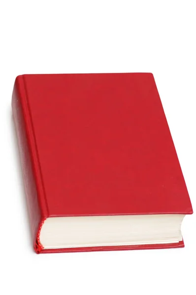 Rode boek geïsoleerd op de witte — Stockfoto