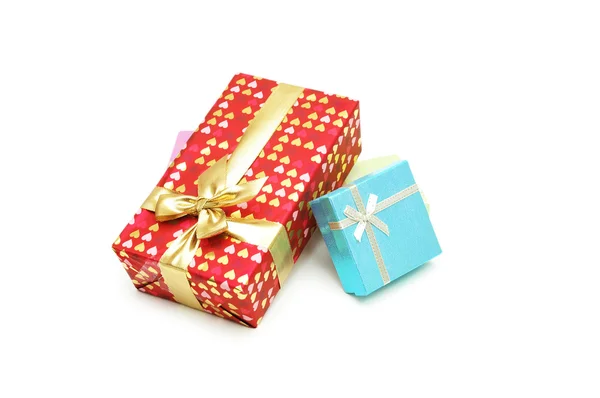 선물 상자는 흰색 절연 — 스톡 사진