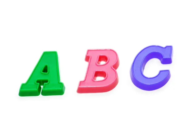 Abc 고립 된 세 글자 — 스톡 사진