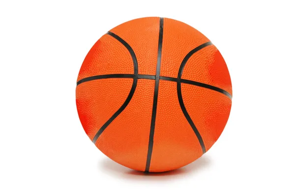 孤立在白色橙色篮球 — 图库照片