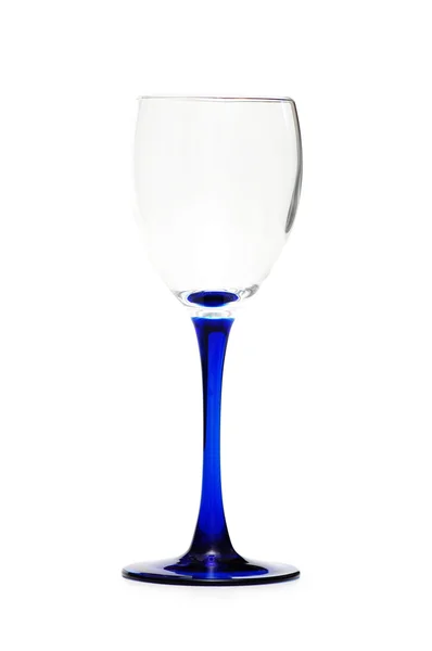 Pusty kieliszek do wina na białym tle — Zdjęcie stockowe
