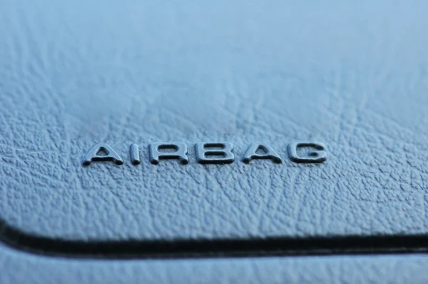 Didascalia dell'airbag sul cruscotto dell'auto — Foto Stock
