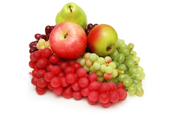 Çeşitli fruites üzerinde beyaz izole — Stok fotoğraf