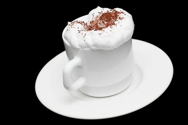 Cup met koffie geïsoleerd — Stockfoto