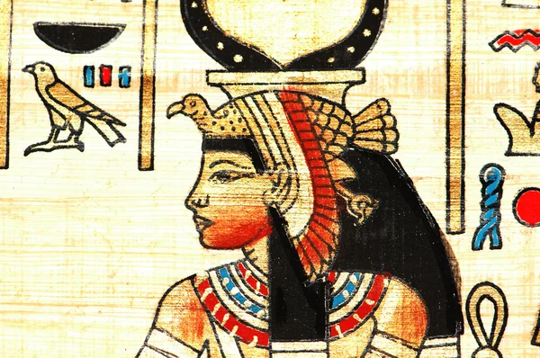 Gros plan sur l'ancien papyrus égyptien — Photo