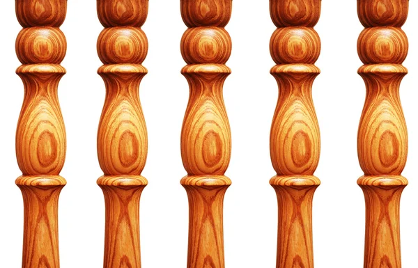 Pilastras de madera aisladas —  Fotos de Stock