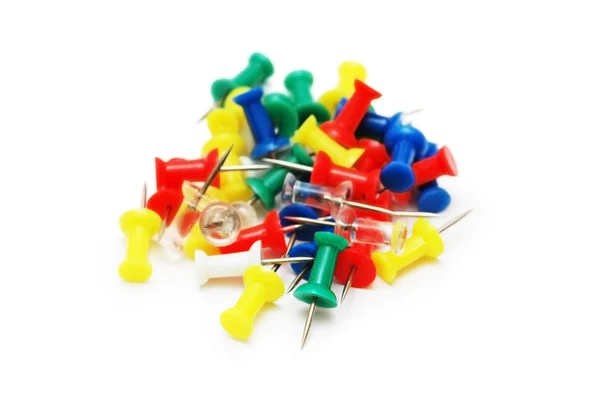 Pile of color pins isolated — Stock Photo, Image