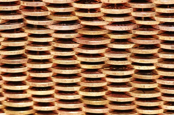 Padrão de parede feita de moedas — Fotografia de Stock