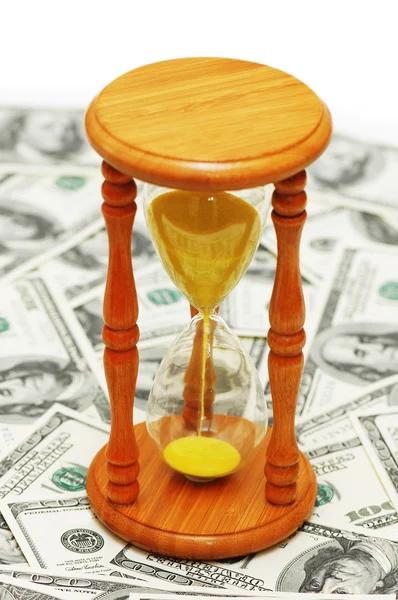 "Tijd is geld "met dollars — Stockfoto