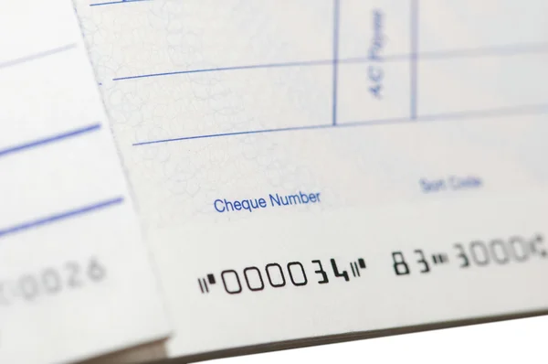 stock image Close up of cheque book