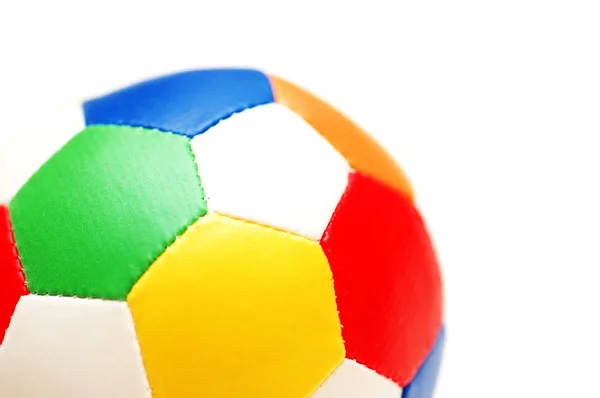 Крупним планом кольоровий футбол ізольований — стокове фото