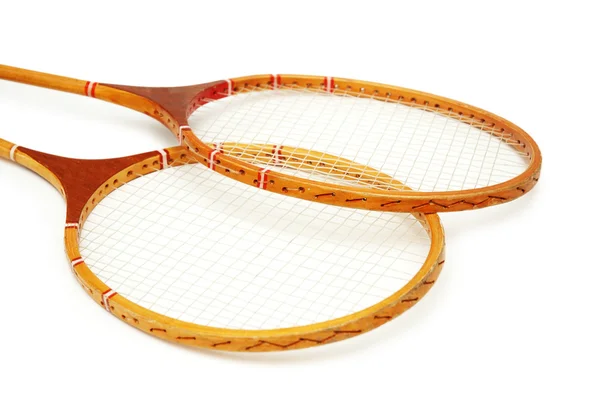 Two tennis rackets isolated — Stock Photo, Image
