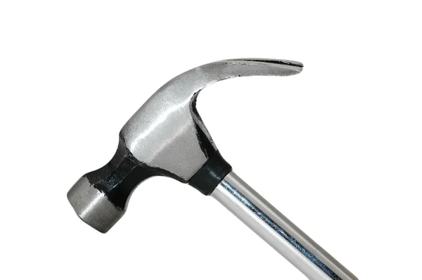 Glanzende metalen hamer geïsoleerd — Stockfoto