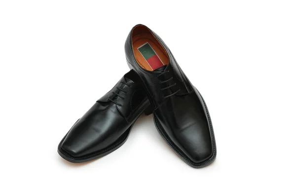 Samec černé boty, samostatný — Stock fotografie
