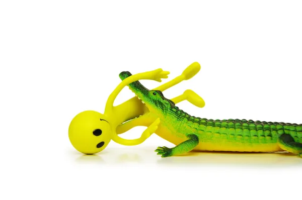 Krokodil doden smilie - geïsoleerd — Stockfoto