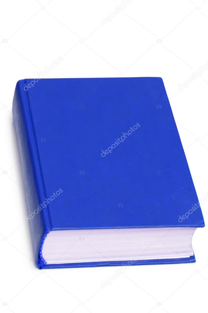 Blue book isolated on the white