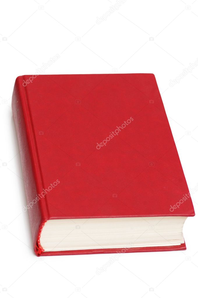 Red book isolated on the white