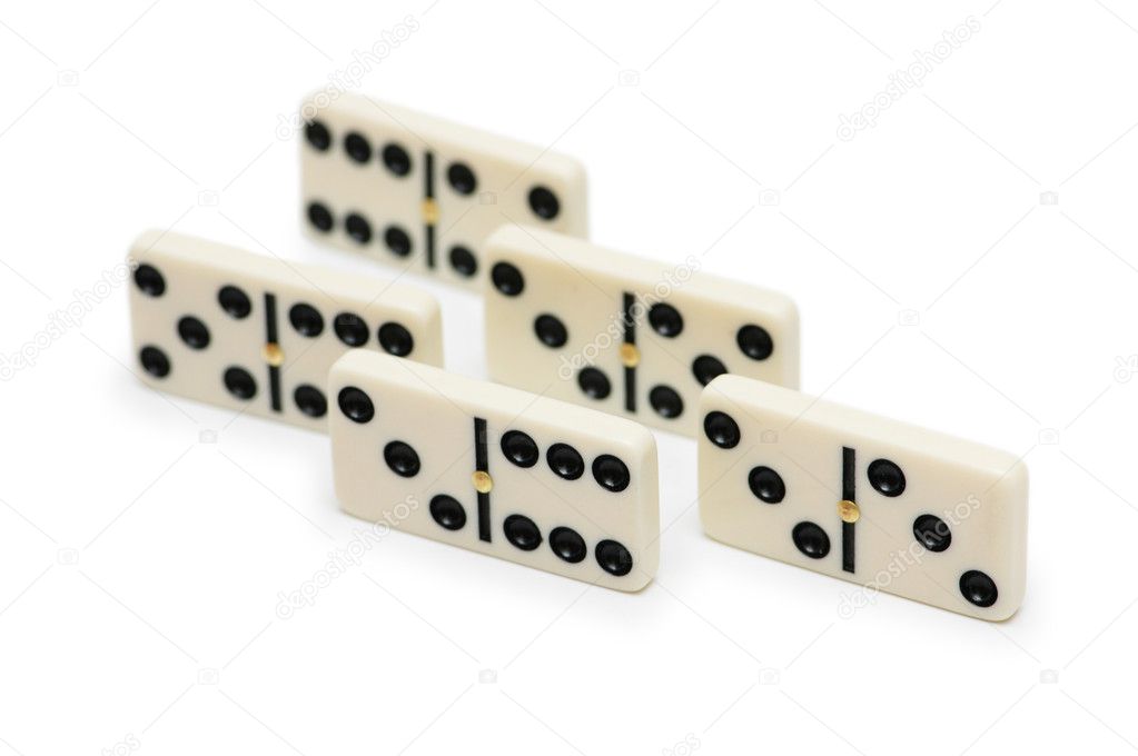Domino effect - dominos isolated