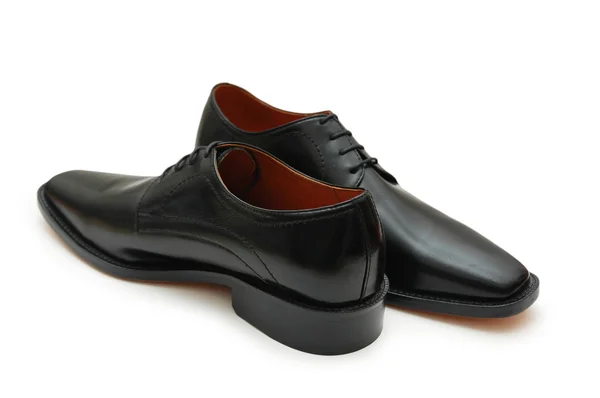 Zapatos masculinos negros aislados en el blanco — Foto de Stock