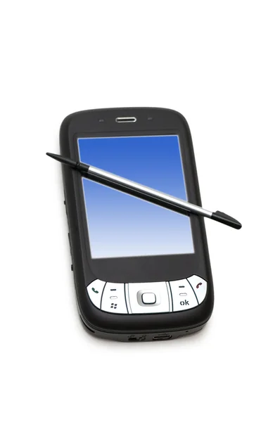 Telefone inteligente isolado no branco — Fotografia de Stock