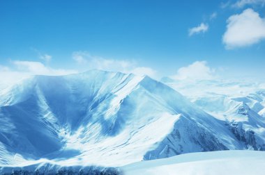 High mountains under snow clipart