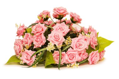 Big bouquet of roses isolated clipart