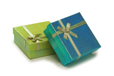 Gift boxes isolated on the white clipart