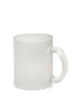 Glass mug isolated on the white clipart