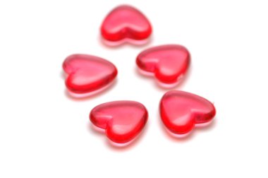 Heart shapes isolated on the white clipart