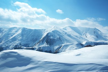 Mountains under the snow clipart