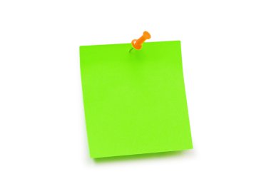 Yellow sticker note isolated clipart