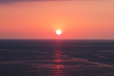 Bakı, Hazar Denizi yakınlarında günbatımı