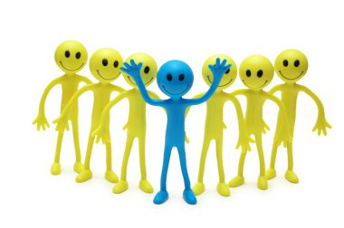 Stand out from the crowd concept clipart